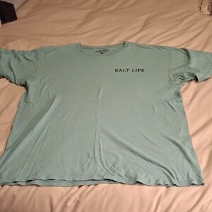 Mens Blue Salt Life Mermaid/anchor Tee